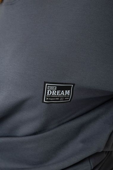 Женский летний костюм оверсайз шорты и футболка цвет серый размер L/XL 241R5004 | Зображення 5