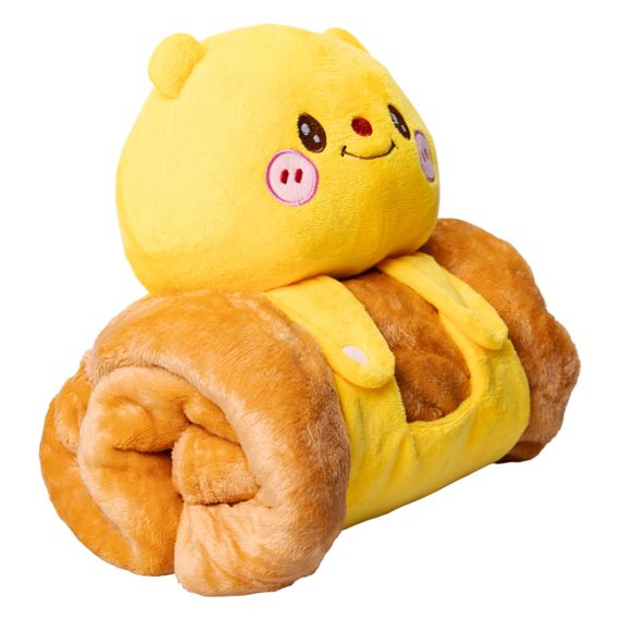 М'яка іграшка-плед Ведмедик 120×160 (см) 2 в 1 Жовтий Colorful Home 5616-68Y | Зображення 1