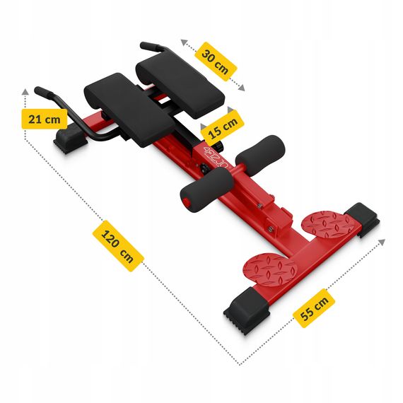 Лава для гіперекстензії 4FIZJO регульована Red/Black (P-5905973402682) | Зображення 1