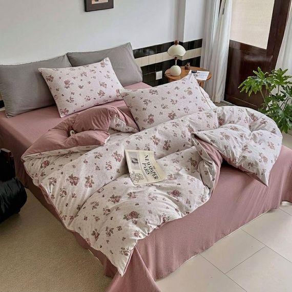 Постільна білизна полуторна із жатого мусліну Colorful Home Print 1 21771 150х210 см