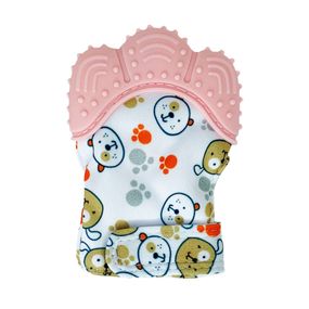 Прорізувач-рукавичка "Лапка" MGZ-0412(Pink) на липучці