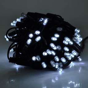 Гирлянды 100LED (диОД) White,10 метров,черная изоляция (уличная),BOX