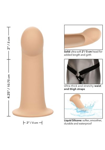 Порожнистий фалопротез із ременями для кріплення CalExotics Performance Maxx, бежевий, 16 × 5 см Sex Aura | Зображення 1