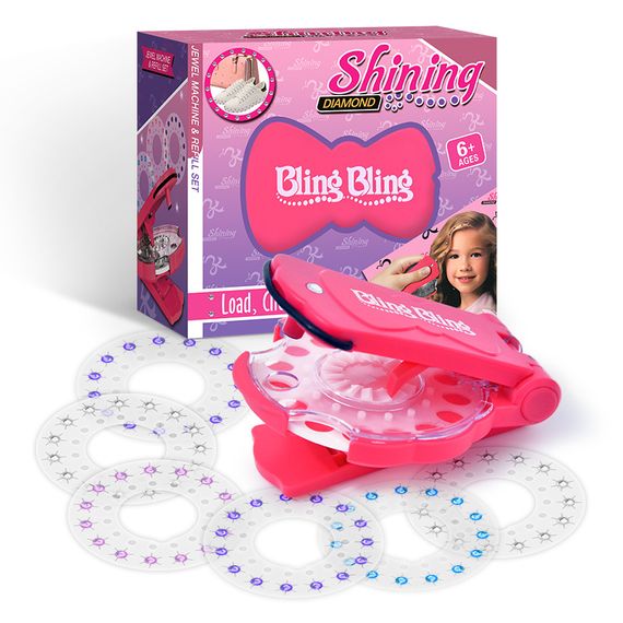 Стразы для волос Bling Bling Бриллиантовый стайлер – степлер для украшения стразами для девочек