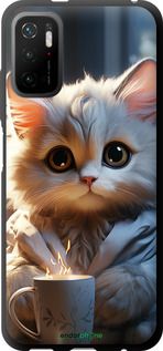 Чохол на Xiaomi Redmi Note 10 5G Білий кіт "5646b-2556-2448"