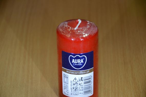 Свічка столова циліндр Bispol AURA Candles sw50_100_030 Червоний | Зображення 4