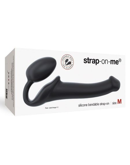 Безремінний страпон Strap-On-Me Black M, повністю регульований, діаметр 3,3 см | Зображення 2