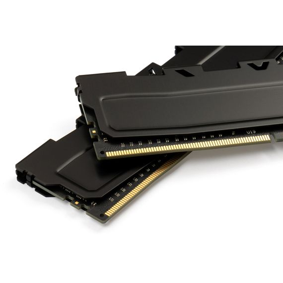 Модуль пам'яті для комп'ютера DDR4 16GB (2x8GB) 3200 MHz Kudos Black eXceleram (EKBLACK4163216AD) | Зображення 1