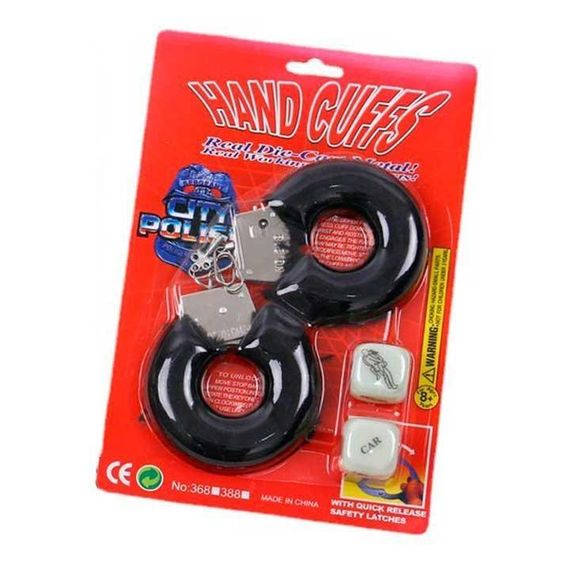 Набір ігровий для пар Hand Cuffes and Cubes непристойні ігри Чорний 2 гравці