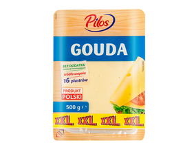 Сыр твердый нарезка слайсами Gouda Pilos, 300г, Польша
