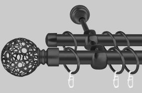 Карниз для штор дворядний металевий 25 мм, Савона
