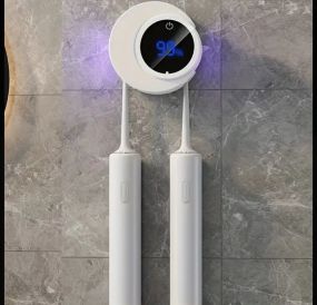 Автоматичний настінний тримач-стерилізатор для зубних щіток з УФ-дезінфекцією, стерилізатор з дисплеєм