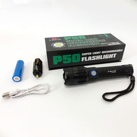 Кишеньковий ліхтар Bailong X-Balog BL-B99-P50 з usb зарядкою / Ліхтарик тактичний акумуляторний ручний / Тактичний AE-422 ліхтар