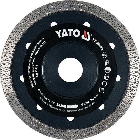 Диск відрізний Yato 125x1.6x10x22.2 мм (YT-59972)