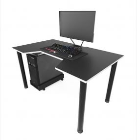 Стол компьютерный ZEUS GAMER-3 черныйбелый