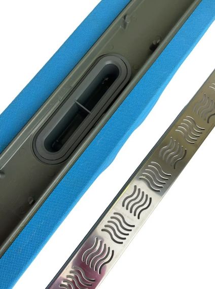 Душовий канал з горизонтальним фланцем Maxiflow Standart Line 60 см грати Хвиля 4022.TY050K.060.1 | Зображення 3