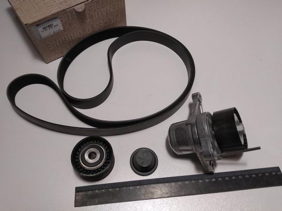 Ремінь генератора струмковий + ролики RENAULT 2.0 dCi (7701476644) 7PK1705 | Зображення 1