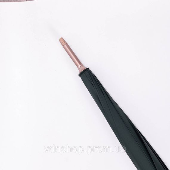 Класична парасолька-тростина з чохлом напівавтомат з поліестеру міцна надійна 12 спиць діаметр 120 см Зелений HP-23-16GR | Зображення 3