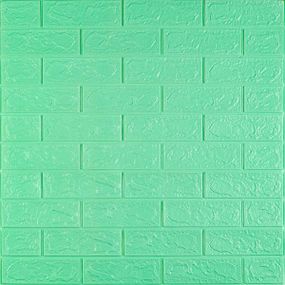3D панель самоклеюча 700х770х3мм цегла М'ята (012-3) SW-00000233