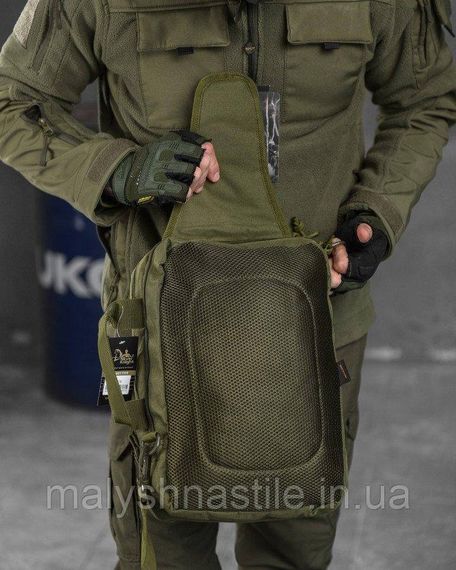 Сумка-слінг тактична з однією лямкою SILVER KNIGHT 8л oliva ВТ6393 | Зображення 6