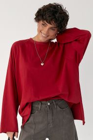 Однотонний вільний лонг - червоний цвет, ONE SIZE (є розміри)