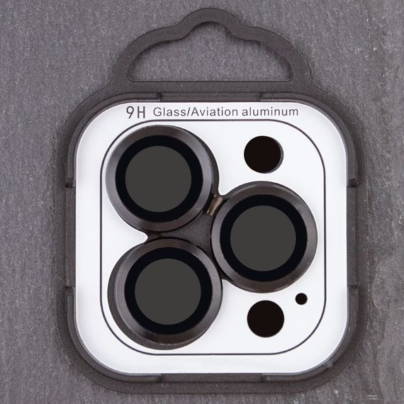 Защитное стекло Metal Classic на камеру (в упак.) для Apple iPhone 14 Pro (6.1") / 14 Pro Max (6.7") Черный / Midnight | Зображення 4