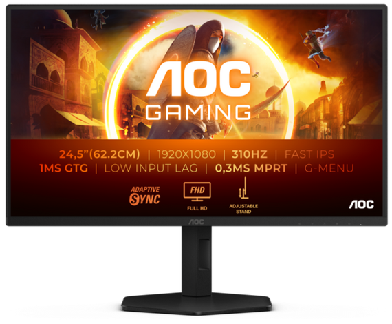Монiтор 24.5" AOC 25G4SXU Black