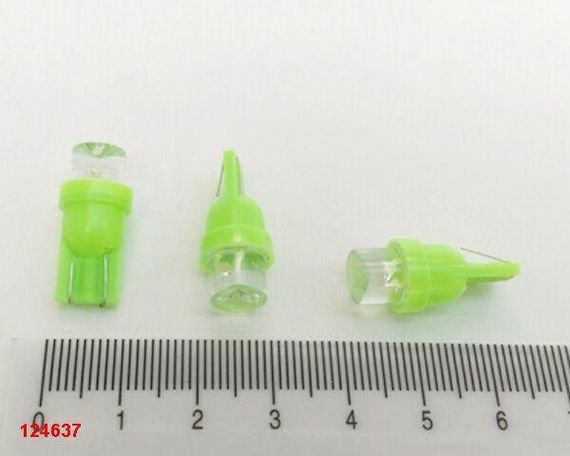 Лампа світлодіод б/ц 12V W5W T10 LED зелена