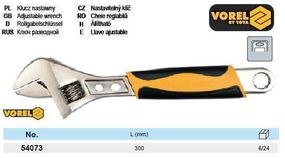 Ключ разводной Польша l=300 мм VOREL-54073