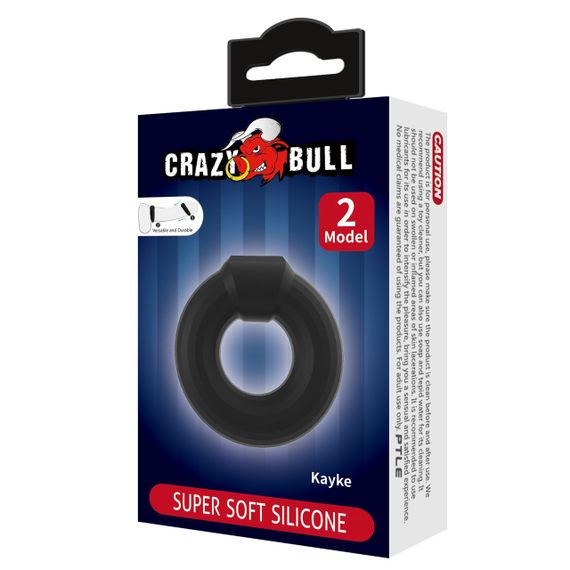 Ерекційне кільце Crazy Bull №2 - Kayke super soft silicone, BI-210360 Sex Aura | Зображення 6