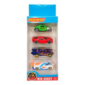 Набор машин металлических в коробке 4 шт, 698-04S-1-3 698-04S-3