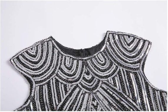 Сукня в стилі 20-х Гетсбі з паєтками бахромою, вечірнє жіноче ретро плаття з блискітками для карнавалу, вечірок, Хелловіну | Зображення 3