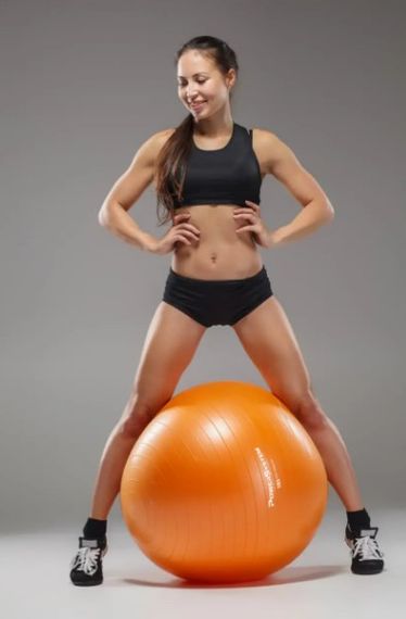 М'яч для фітнесу (фітбол) Power System PS-4013 Ø75 cm PRO Gymball Orange (PS-4013_75cm_Orange) | Зображення 4