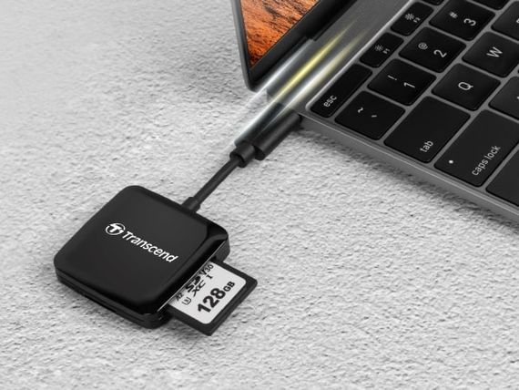 Кардридер Transcend USB 3.2 Gen 1 Type-C SD/microSD Black (TS-RDC3) | Зображення 4