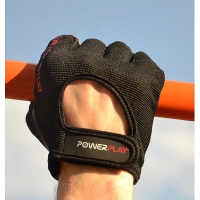 Перчатки для фитнеса PowerPlay 9077 Never Stop чорно-червоні M (PP_9077_M_Red) | Зображення 8