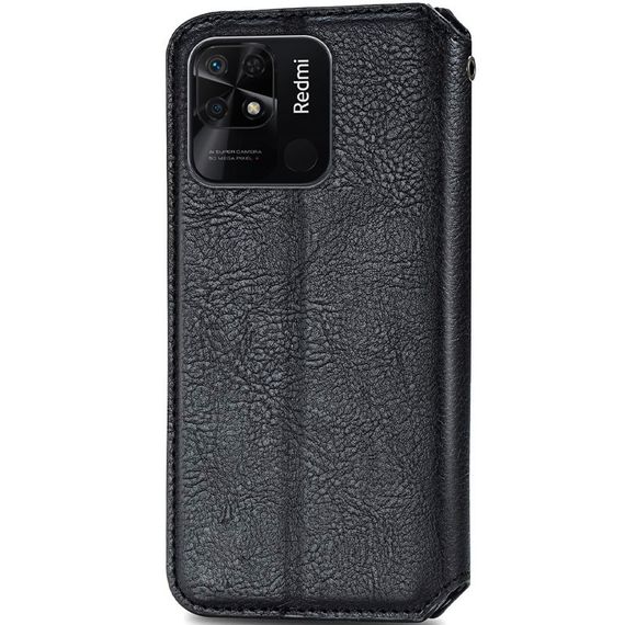 Шкіряний чохол-книжка GETMAN Cubic (PU) для Xiaomi Redmi 10A Чорний | Зображення 1