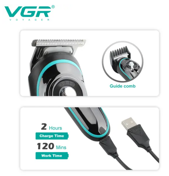 Профессиональный триммер для бороды и усов VGR V-075 ∙ Машинка VGR V-07 для стрижки волос и бороды | Зображення 5