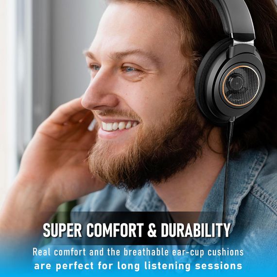 Навушники дротові Philips SHP9600 HiFi Over-ear Cable 3 м Black (SHP9600/00) | Зображення 4