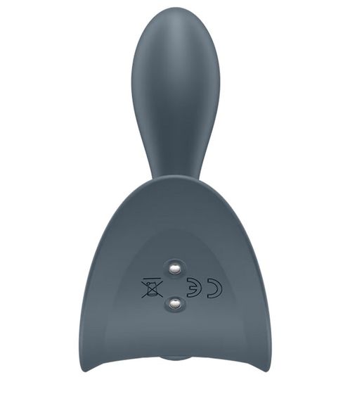 Тонка, краплеподібна пробка Satisfyer Booty Absolute Beginners 2 з вібрацією, сіра Sex Aura | Зображення 1