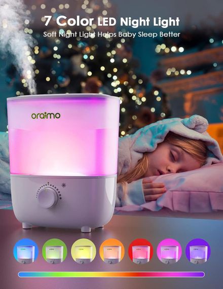 Зволожувачі Oraimo для спальні, зволожувач із прохолодним туманом і верхнім наповненням | Зображення 5
