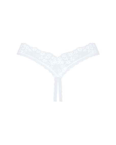 Трусики з розрізом Obsessive Heavenlly otwarte Білі XS/S | Зображення 5