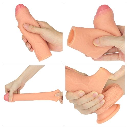Насадка на член - Revolutionary Silicone Nature Extender Add 1.5" Flesh | Зображення 6
