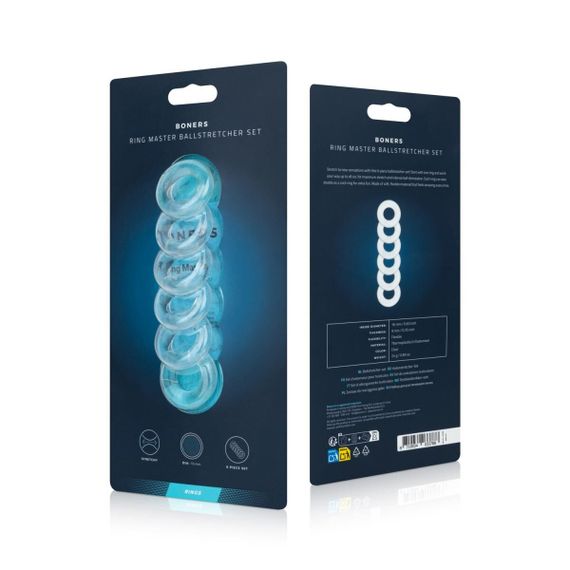 Набор колец для яичек Boners Ring Master Ballstretcher Set | Зображення 4