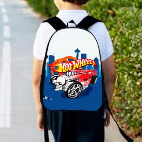 Рюкзак детский  Хот Вилс "Hot Wheels" 34х27см,городской ранец для мальчика с принтом (00397)