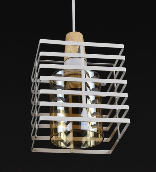 Люстра підвісна LOFT на 1 лампочку 27788 Білий 30-100х16х16 см. | Зображення 1