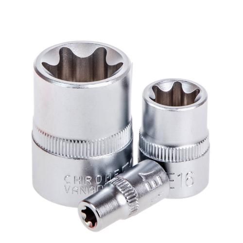 Набір торц головок зовнішній торкс 1/4"-3/8"-1/2"DR, Е4-Е24, 14 предм Alloid | Зображення 3