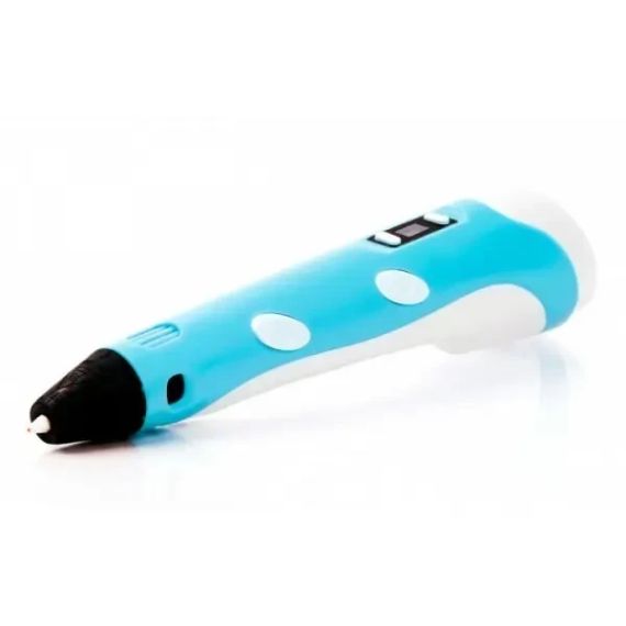 3D ручка з LCD дисплеєм та набором еко пластику для 3Д малювання 3D Pen Blue | Зображення 4