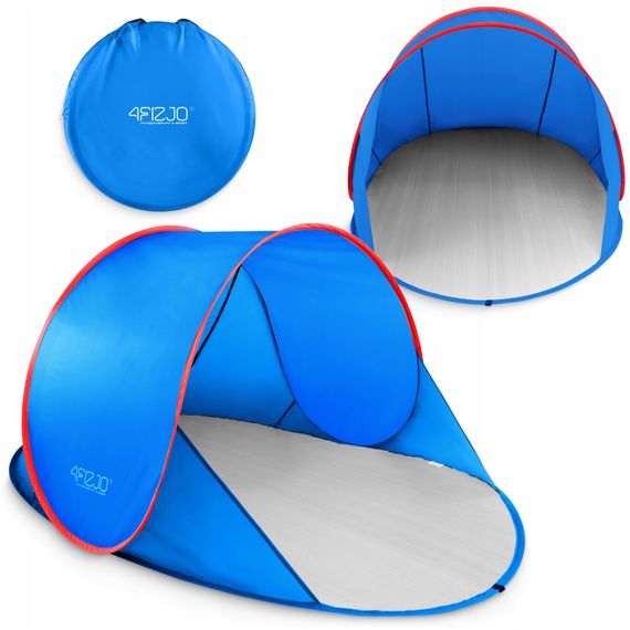 Намет пляжний 4FIZJO Pop-Up 195 x 120 см саморозкладний Blue/Red (P-5905973405164) | Зображення 8