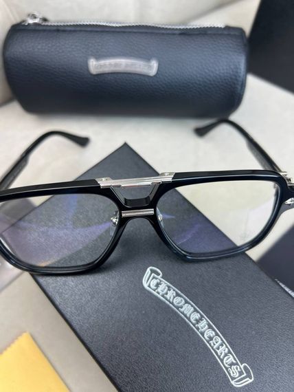 Іміджеві окуляри Chrome Hearts CE HK чорна оправа g244 | Зображення 2