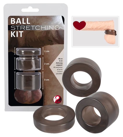 Набор эрекционных колец You2Toys Ball Stretching Kit, черный Sex Aura